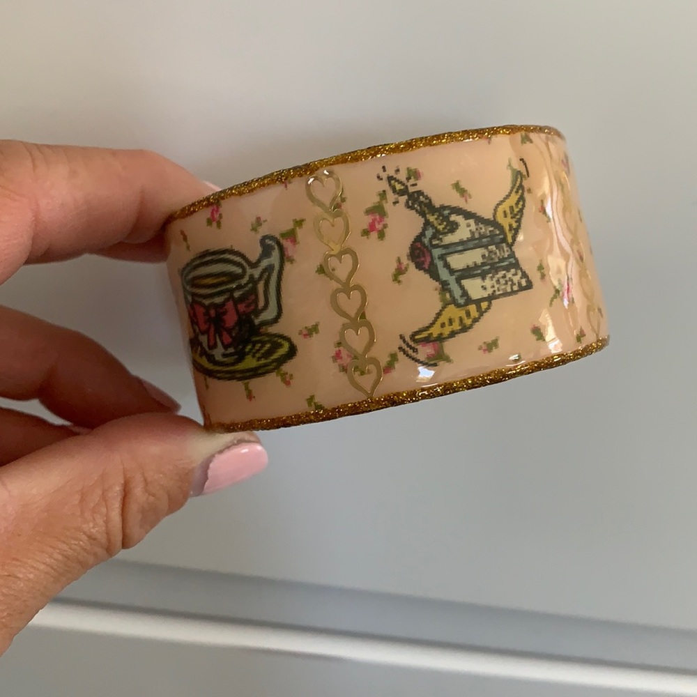 RARE BETSEY JOHNSON TEA PARTY CUFF BANGLE BRACELET REPOSHING ITEM